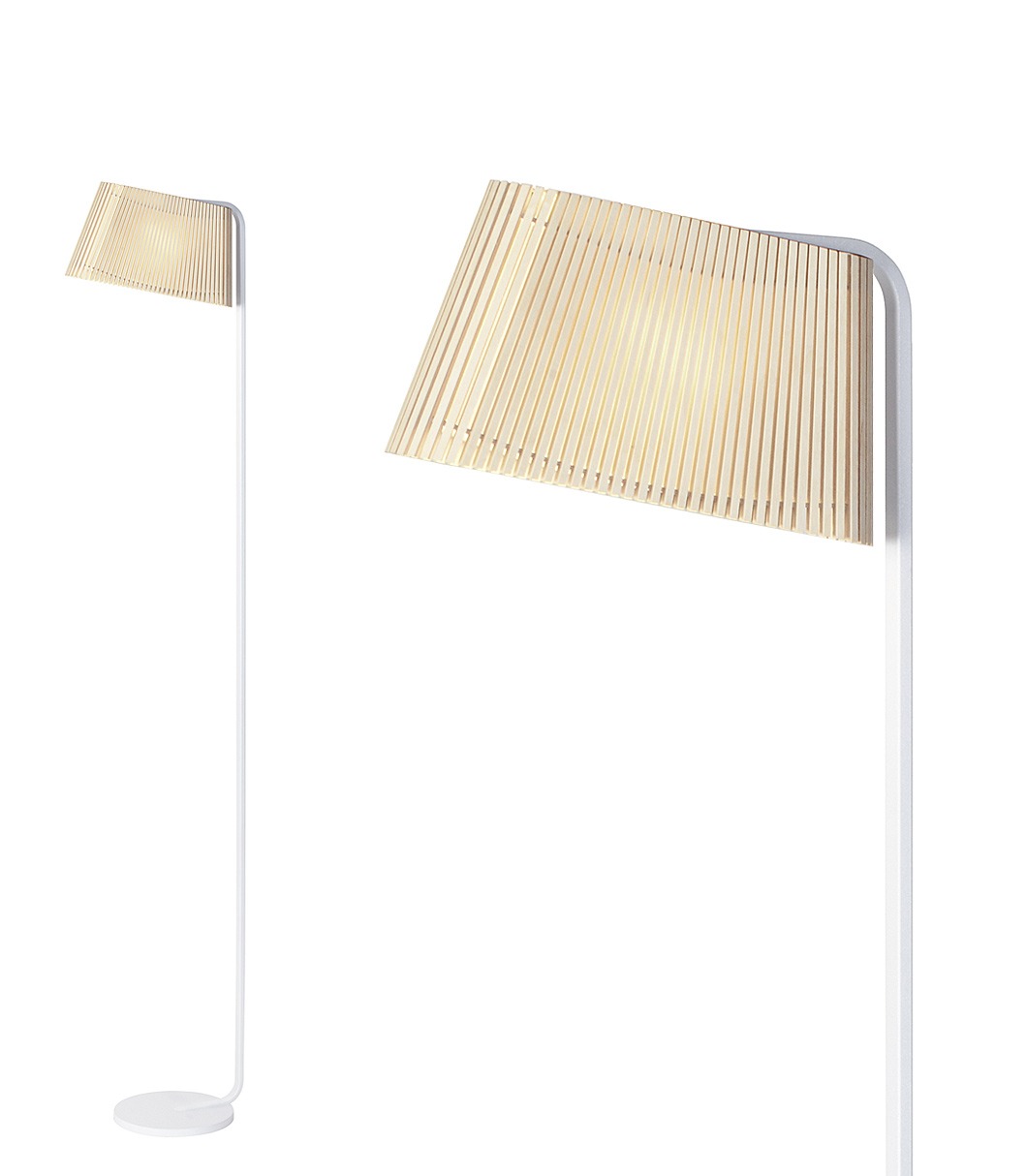 Owalo 7010 floor lamp is available in natural birch