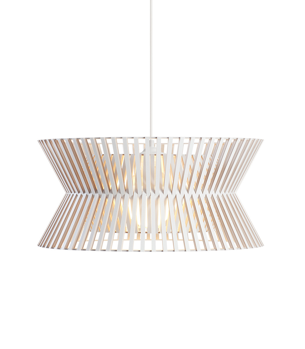 Kontro 6000 pendant lamp is available in white laminated
