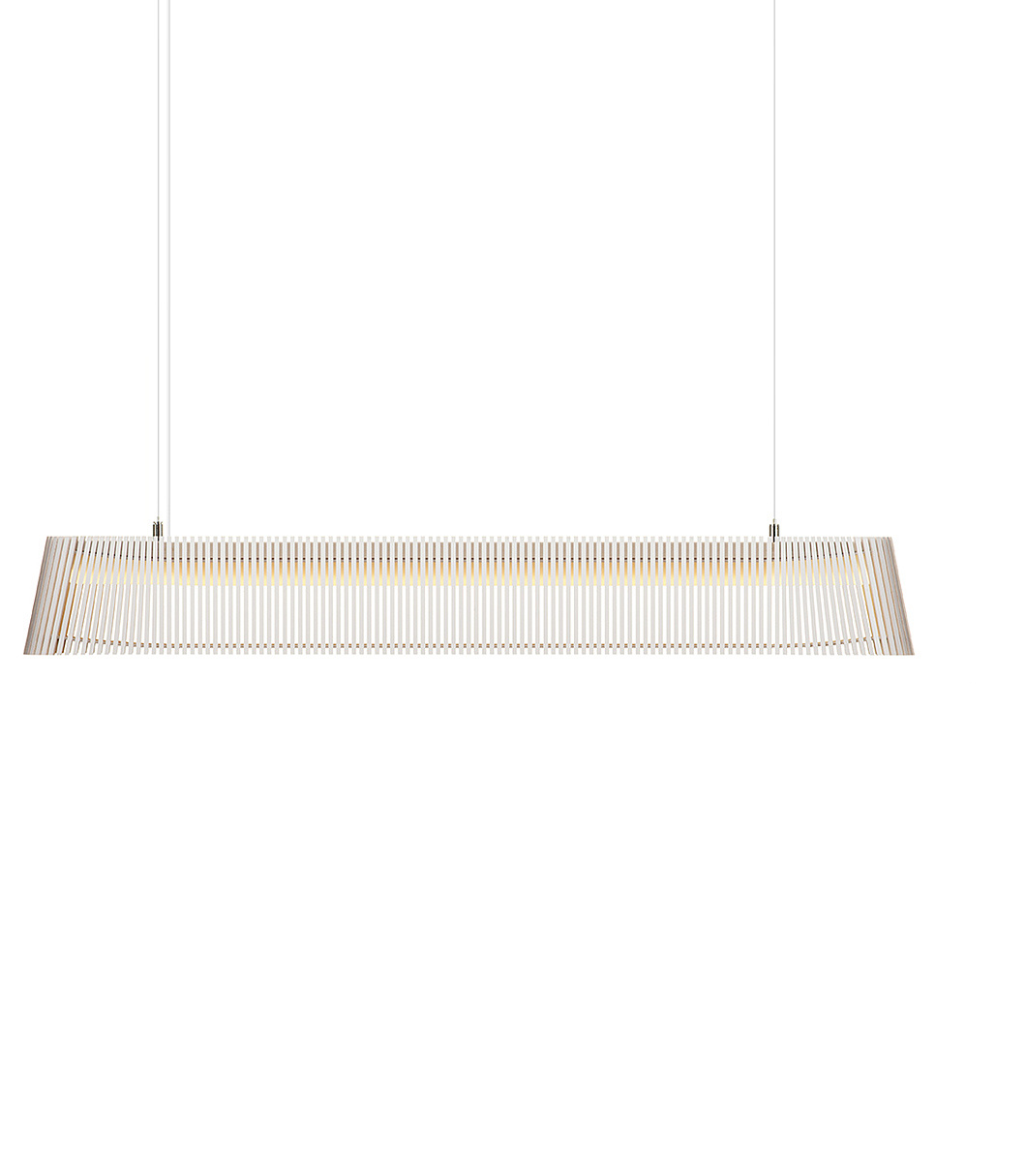 Owalo 7000 pendant lamp is available in white laminated