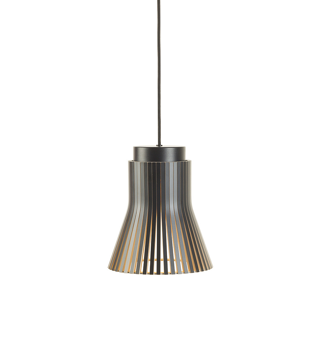 Petite 4600 pendant lamp is available in black laminated