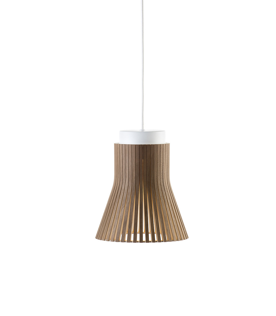 Petite 4600 pendant lamp is available in walnut veneer