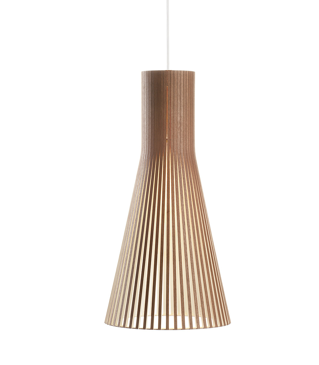 Secto 4200 pendant lamp is available in walnut veneer