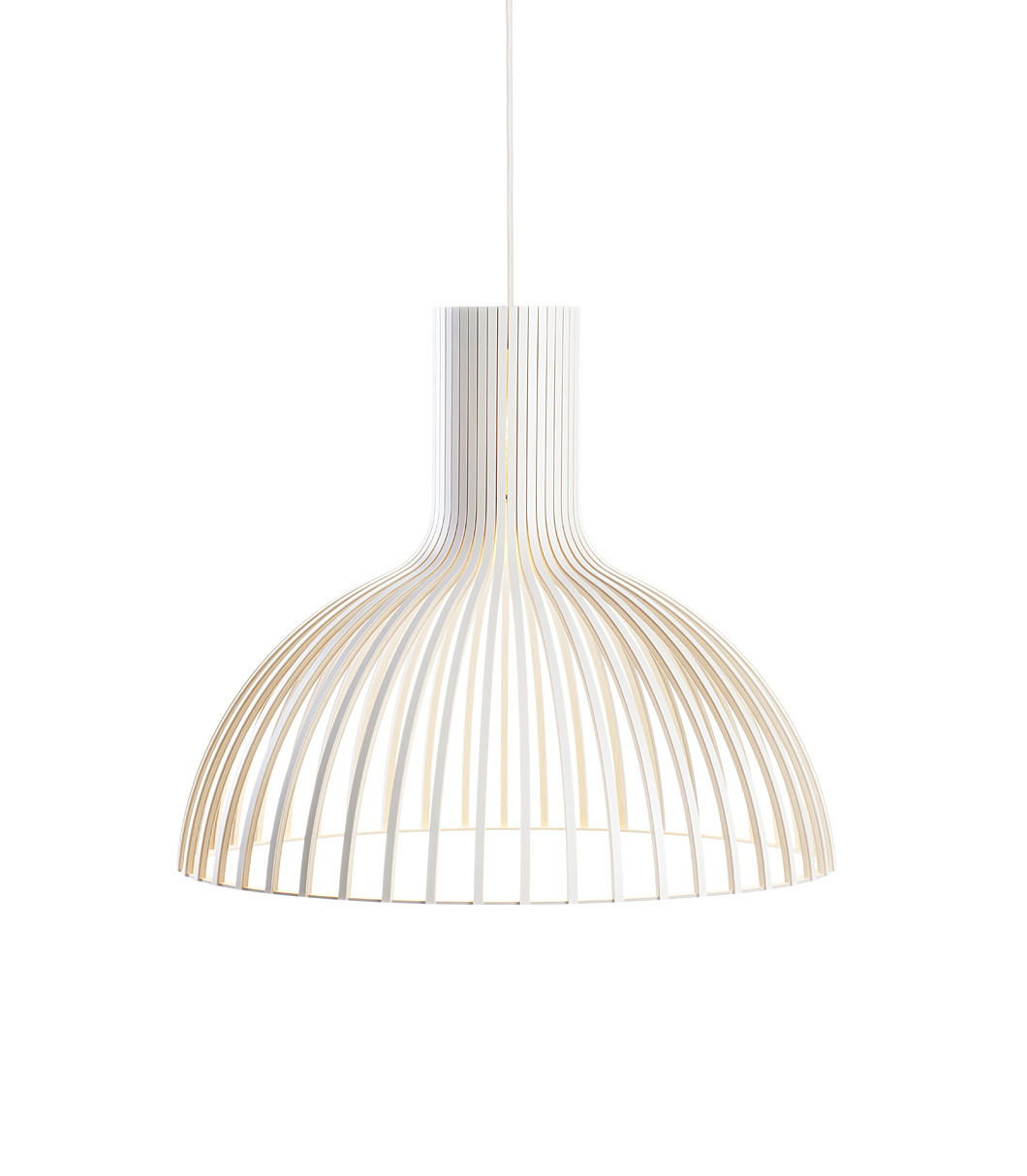 Victo 4250 pendant lamp is available in white laminated