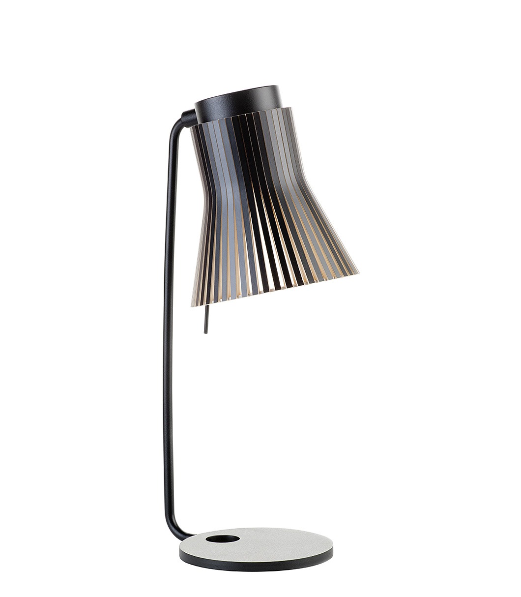 Petite 4620 table lamp is available in black laminated