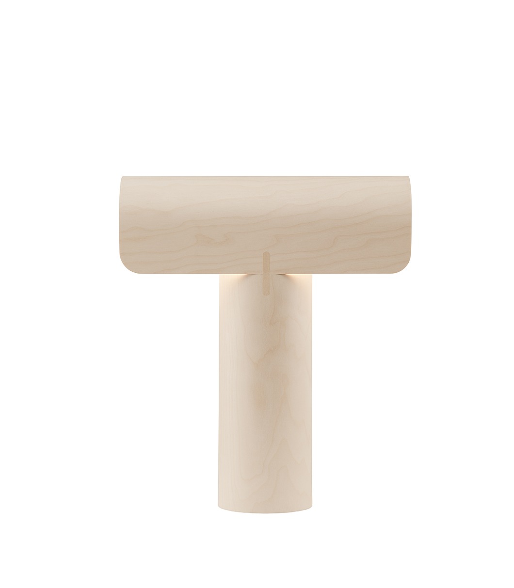 Teelo 8020 table lamp is available in natural birch