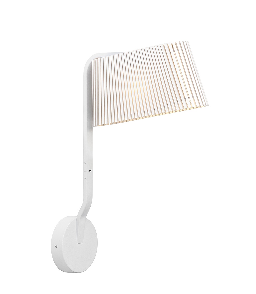 Owalo 7030 wall lamp is available in white laminated