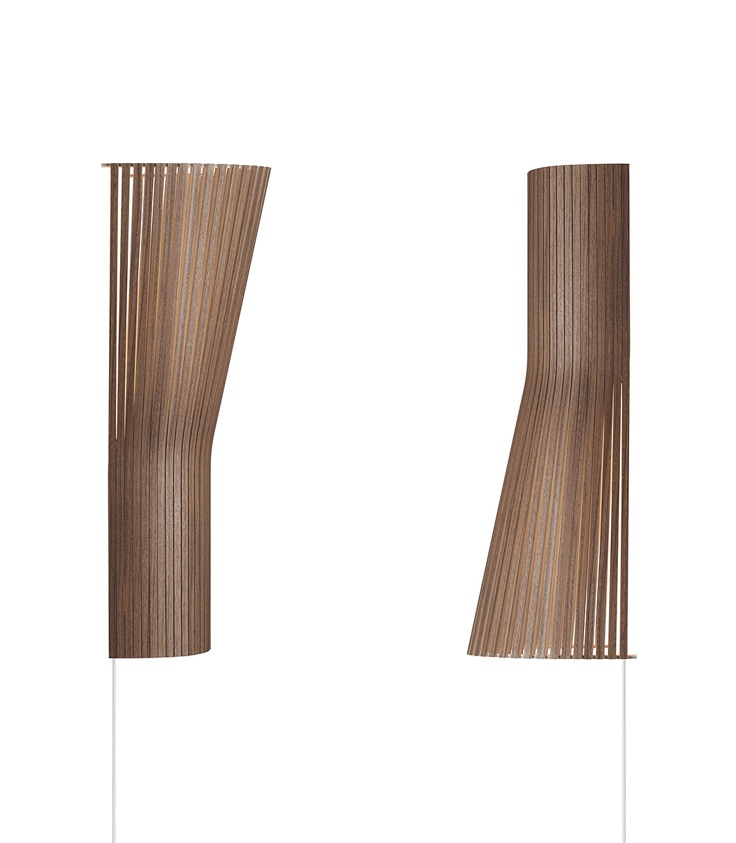 Secto Small 4231 wall lamp is available in walnut veneer