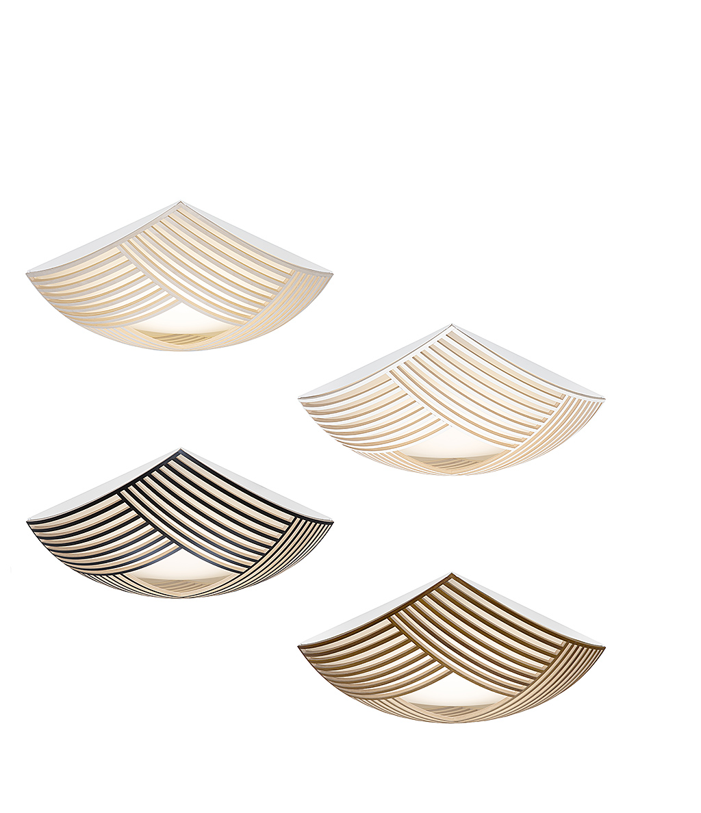 Secto Design Kuulto 9100 ceiling lamp is available in four colours: birch, walnut, black and white.
