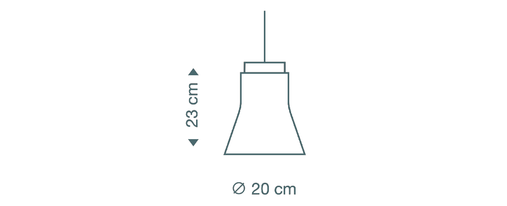 Die Petite 4600-Pendelleuchte von Secto Design ist 26 cm hoch und hat einen Durch-messer von 20 cm.