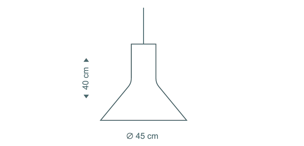 Die Puncto 4203-Pendelleuchte von Secto Design ist 40 cm hoch und hat einen Durch-messer von 45 cm