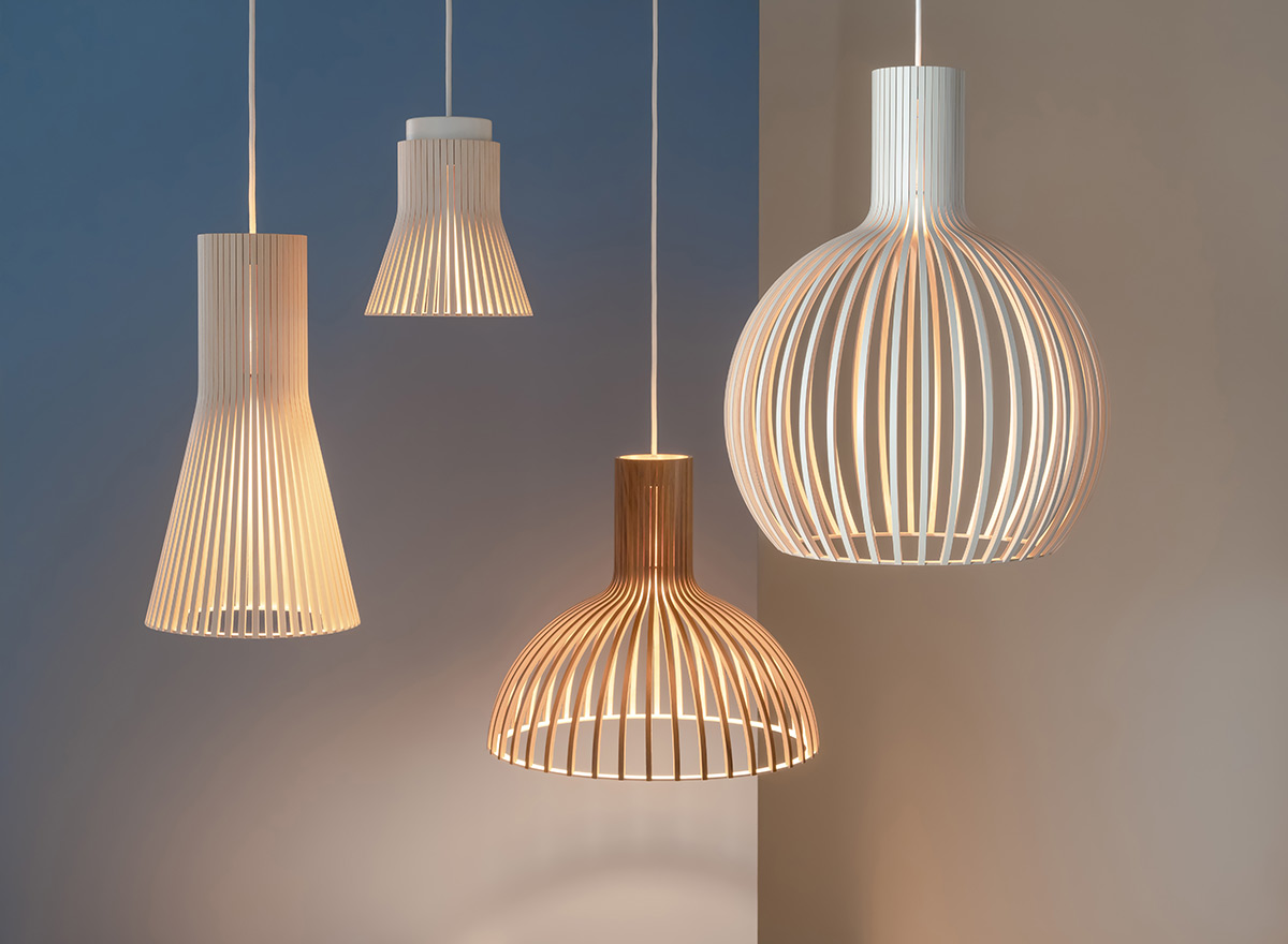 Pendant lamps Secto Small 4201, Petite 4600, Victo 4250, Octo 4240