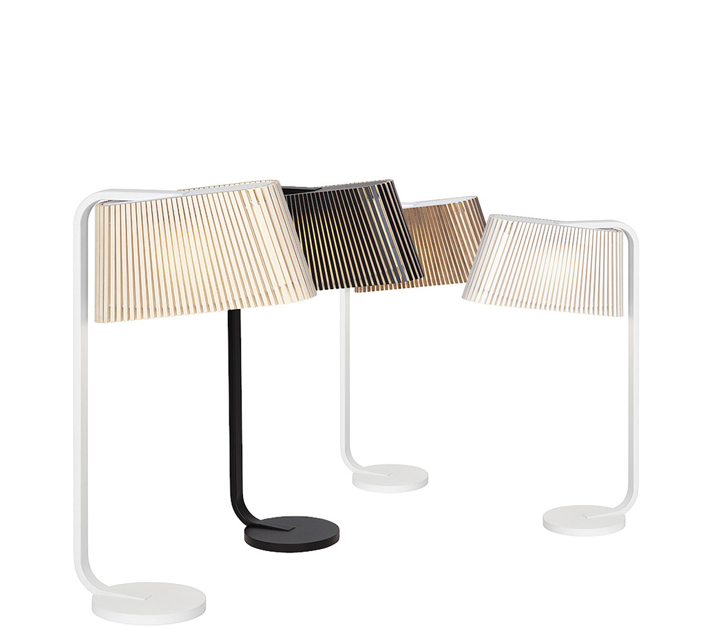 Secto Design Owalo 7020 table lamp is available in four colours: birch, walnut, black and white.