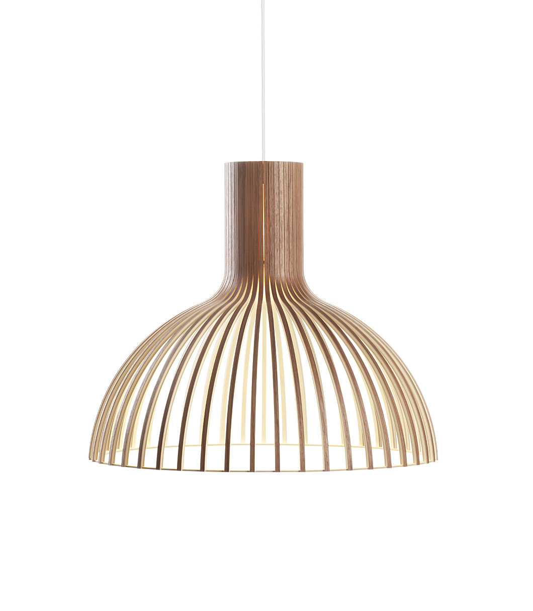 Victo 4250 pendant lamp is available in walnut veneer