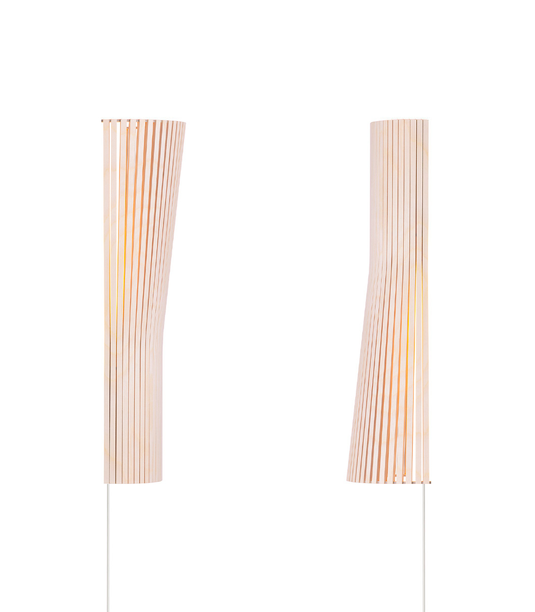 Secto Small 4231a ADA wall lamp is available in natural birch