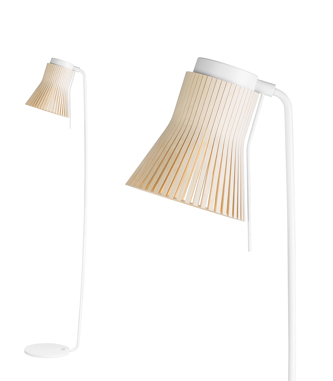 Petite 4610 floor lamp is available in natural birch