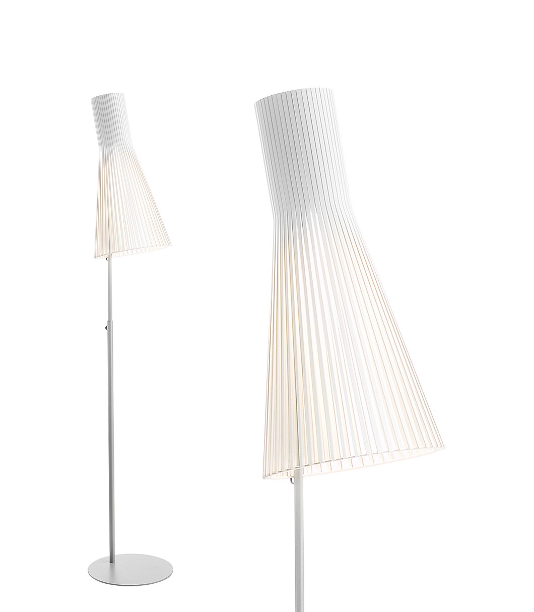 Secto 4210 floor lamp is available in white laminated