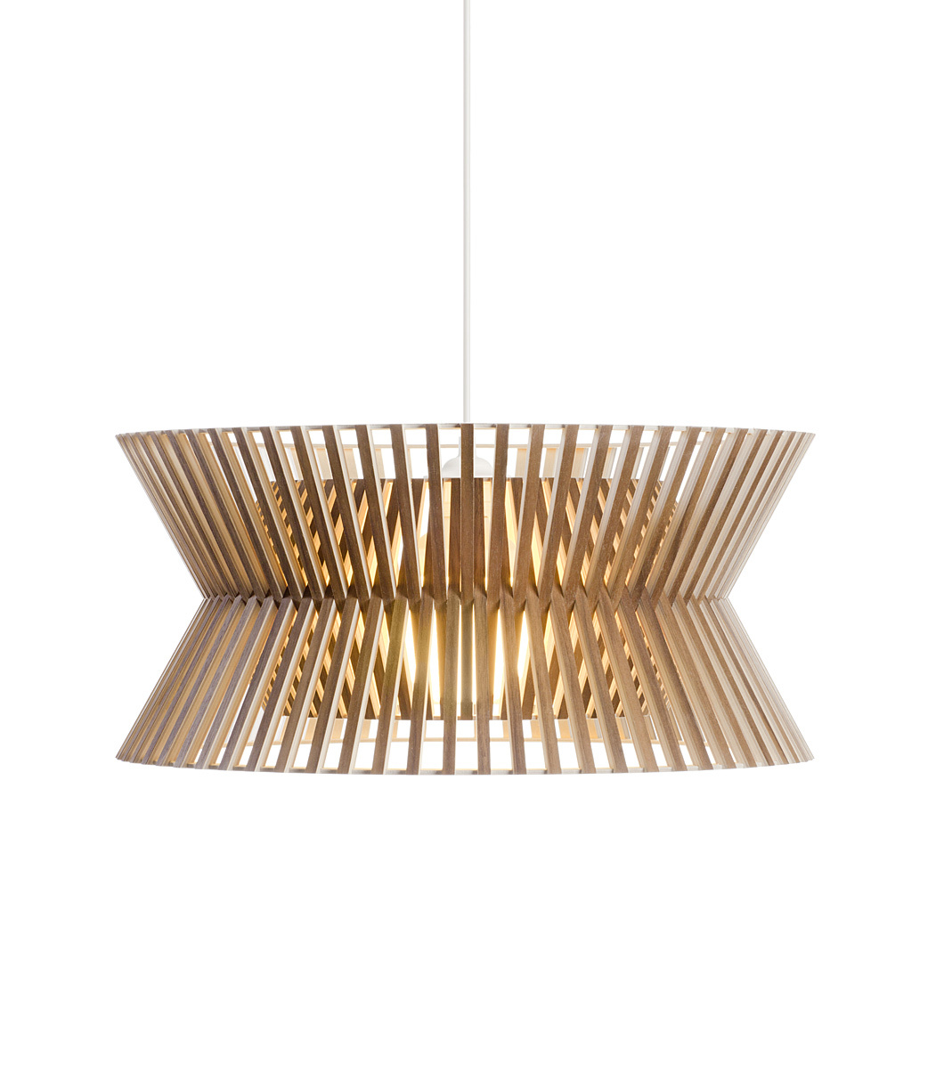 Kontro 6000 pendant lamp is available in walnut veneer