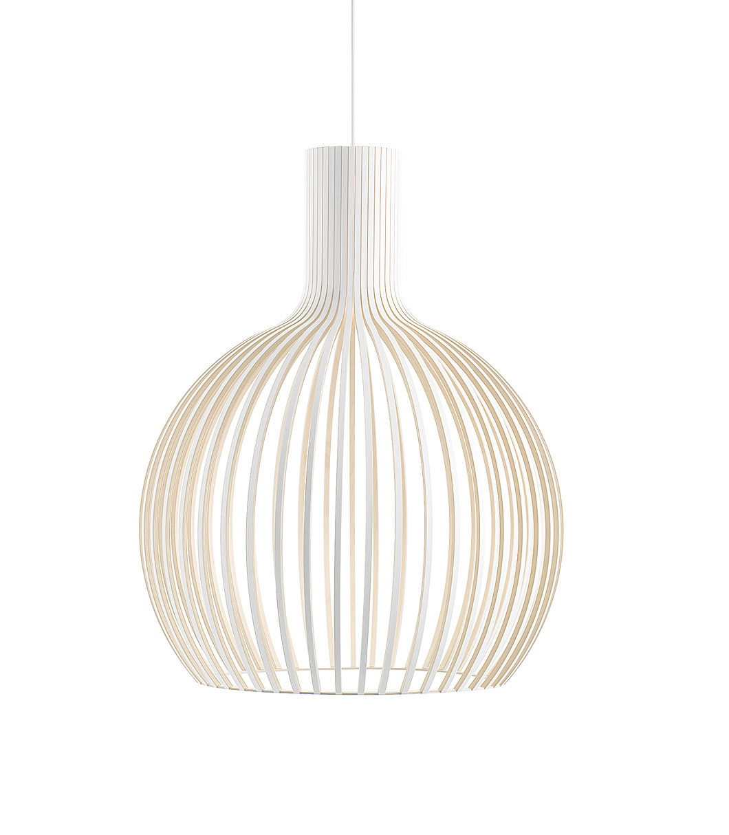 Octo 4240 pendant lamp is available in white laminated