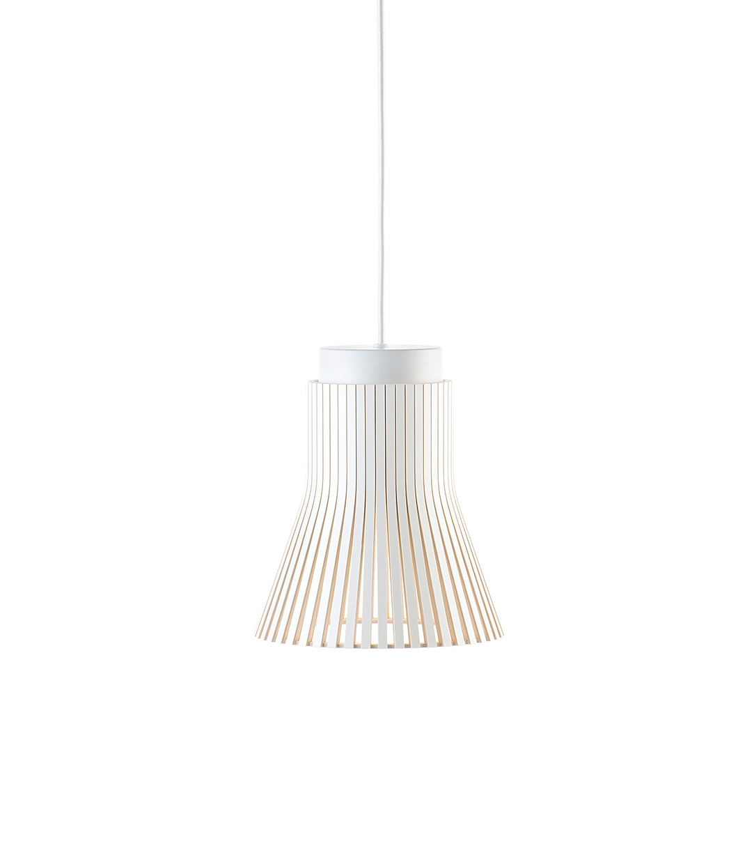 Petite 4600 pendant lamp is available in white laminated