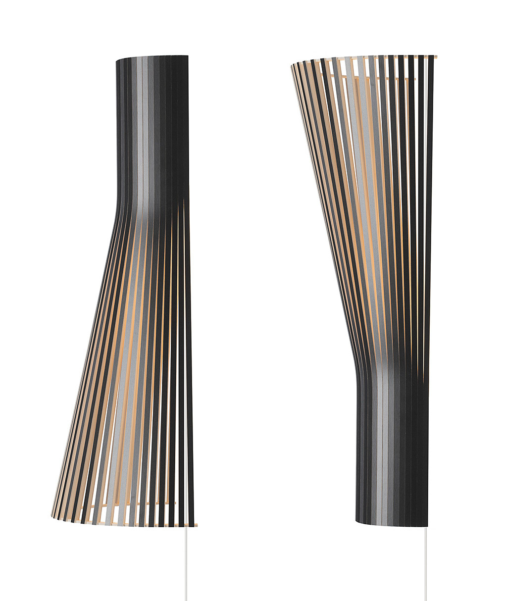 Secto 4230 wall lamp is available in black laminated