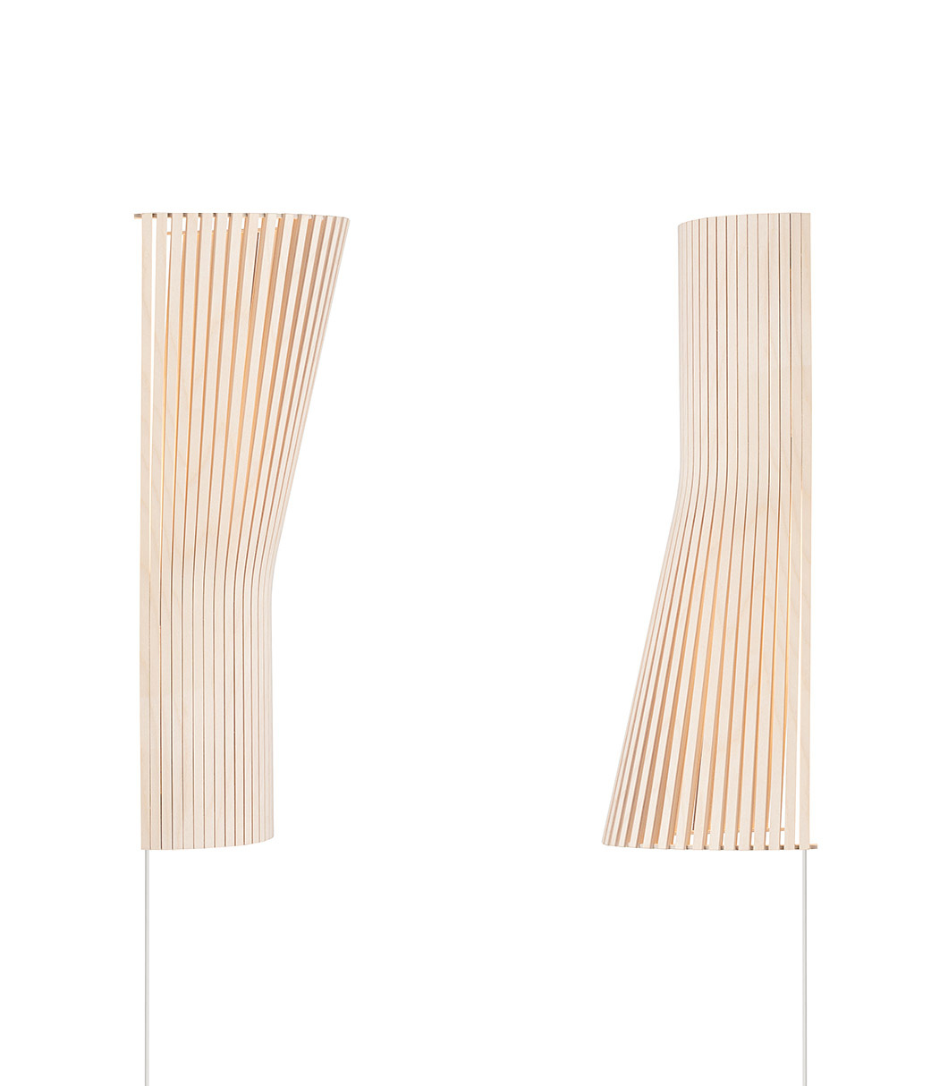 Secto Small 4231 wall lamp is available in natural birch
