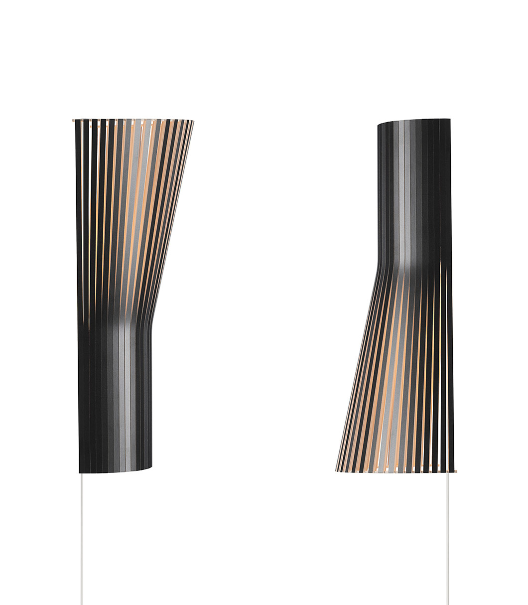 Secto Small 4231 wall lamp is available in black laminated