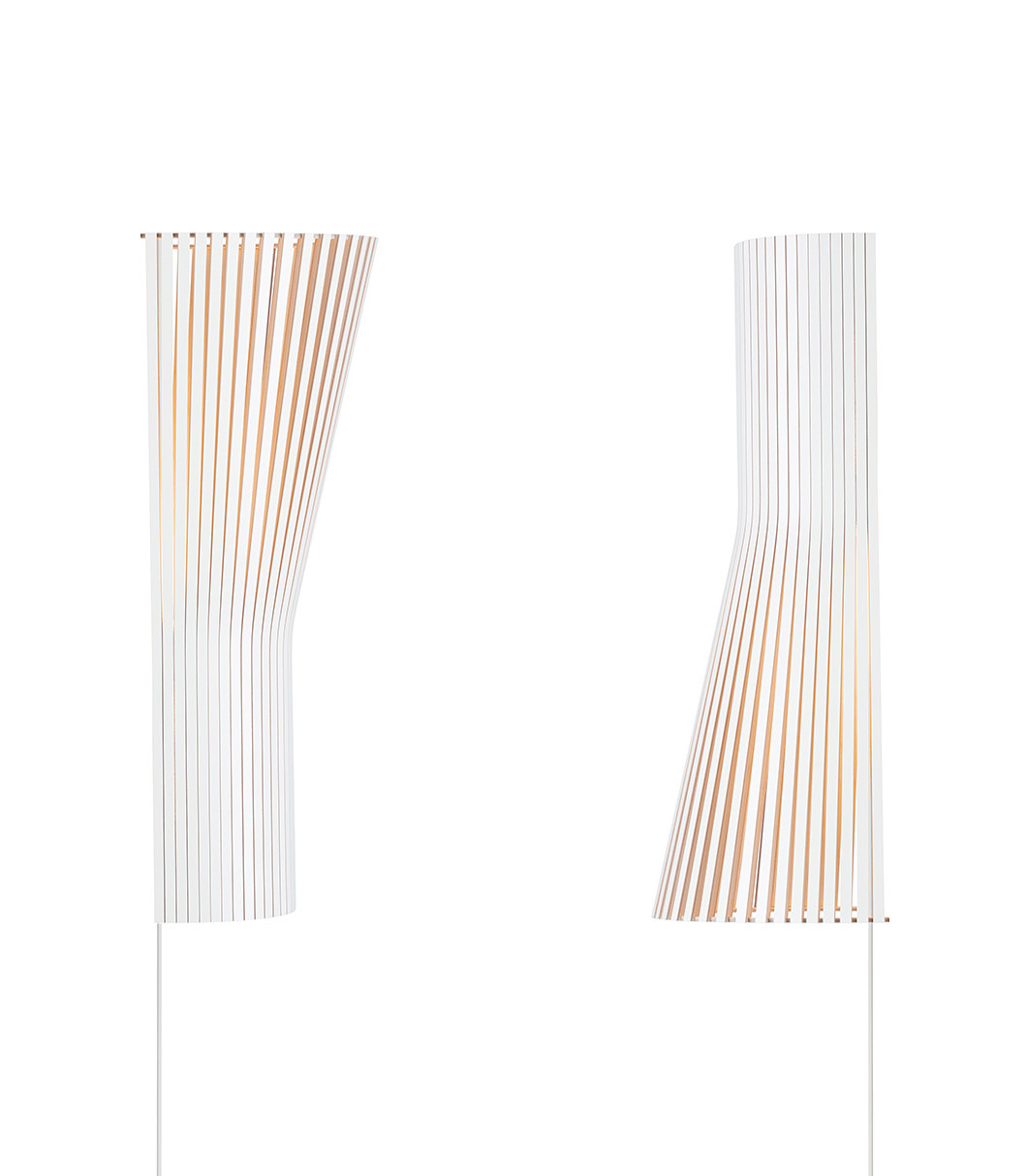 Secto Small 4231 wall lamp is available in white laminated