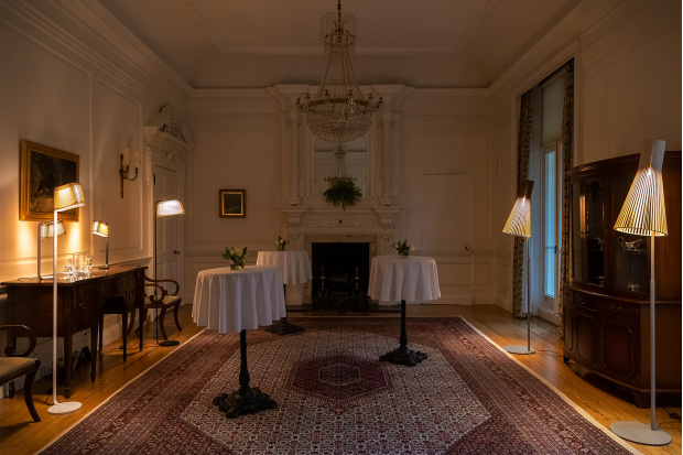 Secto 4210   Owalo 7000   Owalo 7020 table  Finnish Design Embassy Event.  Residence of the Ambassador of Finland.  London, United Kingdom.  Photo by Simon Sadek.