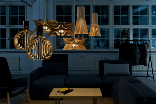 Octo Small 4241, Kontro 6000, Secto Small 4201 Lamps shot at Nespresso Professional Oy. Helsinki, Finland. Photo by Uzi Varon.
