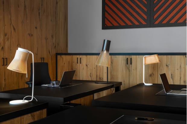 Petite 4620 table  Owalo 7020 table  Secto 4220 table  Tunnelmadesign Showroom.  Amersfoort, The Netherlands.  Photo by Anthony Trabano.