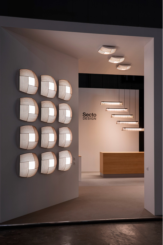 Owalo 7000   Kuulto 9100   Kuulto Small 9101   Secto Design at Euroluce 2023.  Milan, Italy.  Photo by Antti Laine.