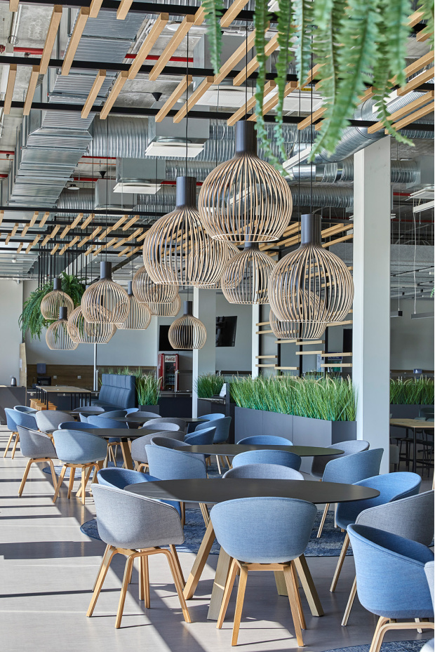 Octo 4240 Continental plant. Kaunas, Lithuania. Interior design by architect Justina Narauskienė / stART studio. Furniture, acoustics, decorative lightning by LT.Project. Photo by Norbert Tukaj.