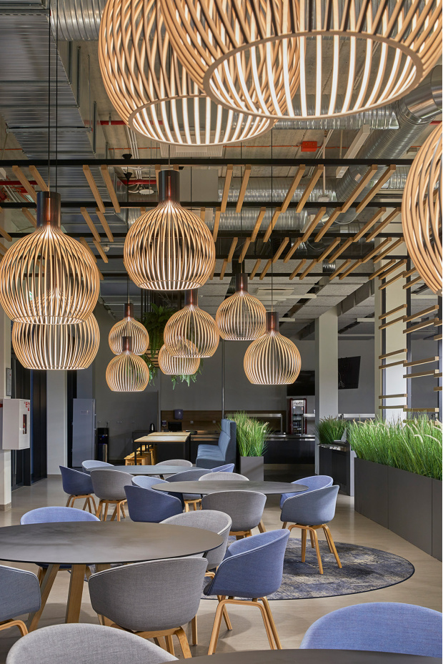 Octo 4240 Continental plant. Kaunas, Lithuania. Interior design by architect Justina Narauskienė / stART studio. Furniture, acoustics, decorative lightning by LT.Project. Photo by Norbert Tukaj.