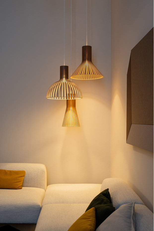 Secto Small 4201   Puncto 4203   Victo Small 4251   LaCividina Showroom.  Milan, Italy.  Photo by Antti Laine.