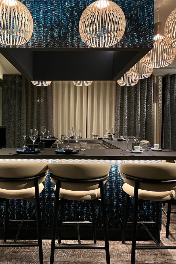 Octo Small 4241   Ristorante Rotonda.   Gordola, Ticino, Switzerland.   Interior design and photo by Daniela Fischli, FIP Studio Fischli SA.