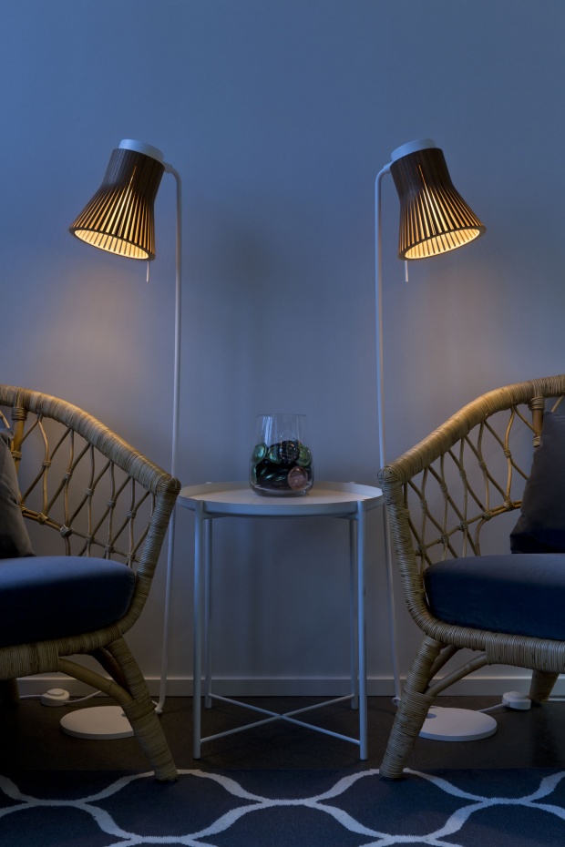 Petite 4610 walnut Lamps shot at Nespresso Professional Oy. Helsinki, Finland. Photo by Uzi Varon.