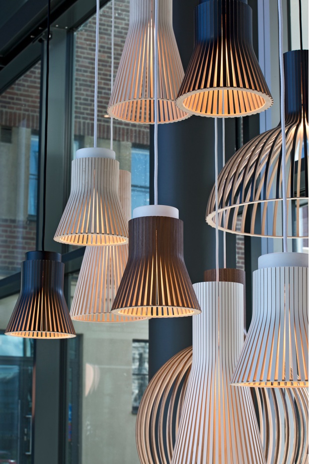 Petite 4600, Secto Small 4201, Victo 4250 Helsinki Design Week 2017, Installation. Clarion Hotel Helsinki. Helsinki, Finland. Photo by Uzi Varon.